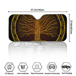 Druidic Yggdrasil Tree Print Car Windshield Sun Shade