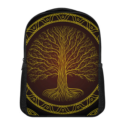 Druidic Yggdrasil Tree Print Casual Backpack