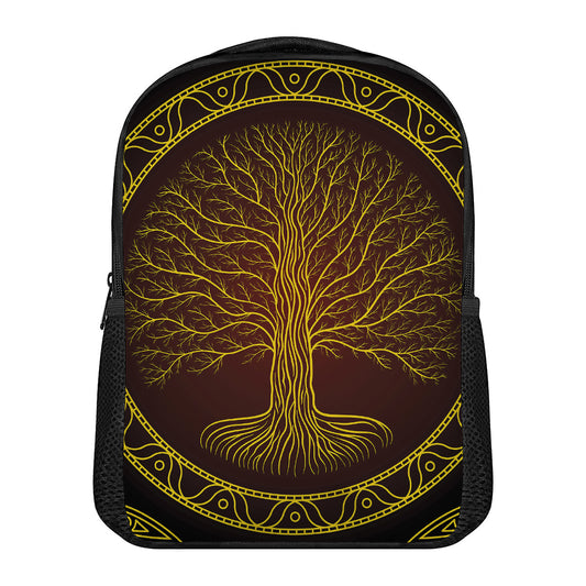 Druidic Yggdrasil Tree Print Casual Backpack