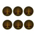 Druidic Yggdrasil Tree Print Coaster Set