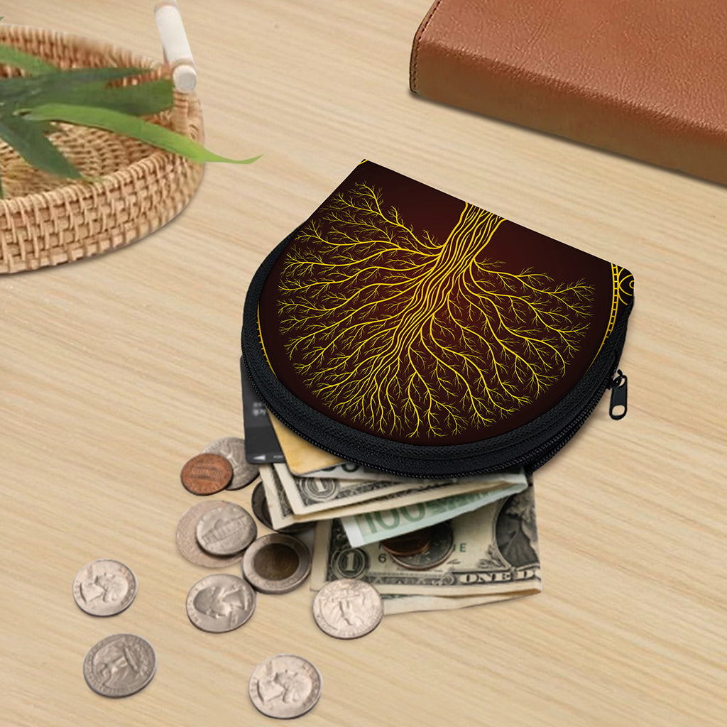 Druidic Yggdrasil Tree Print Coin Purse
