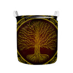 Druidic Yggdrasil Tree Print Collapsible Laundry Basket