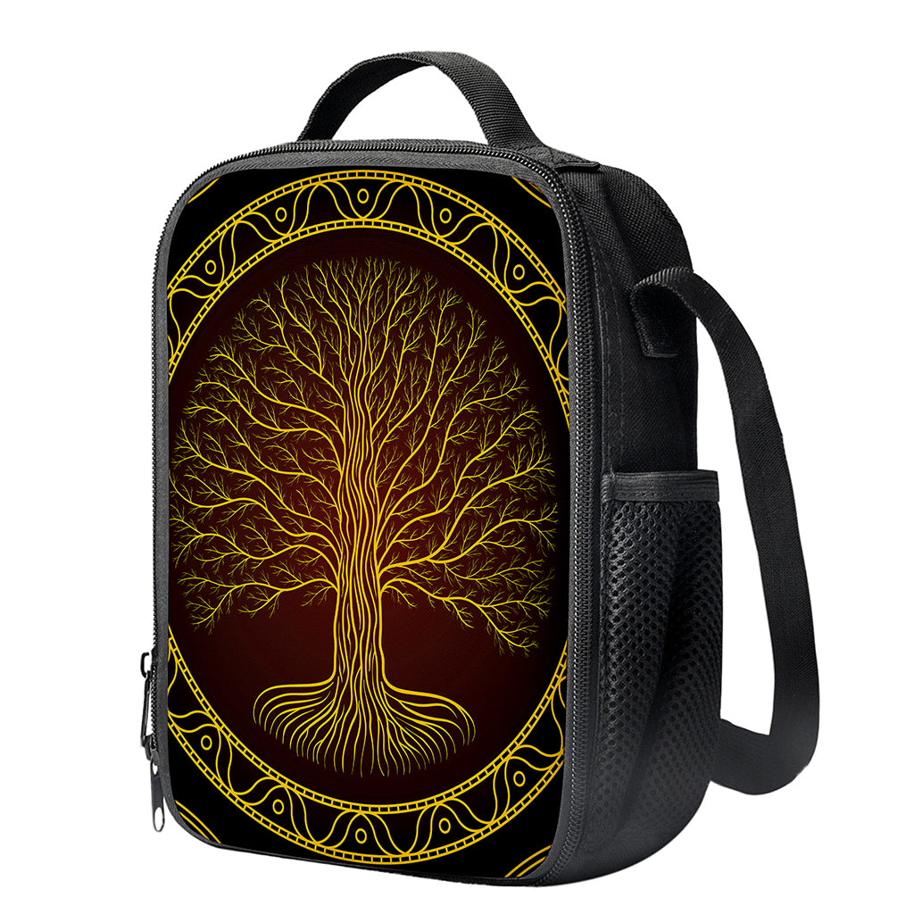 Druidic Yggdrasil Tree Print Crossbody Lunch Bag