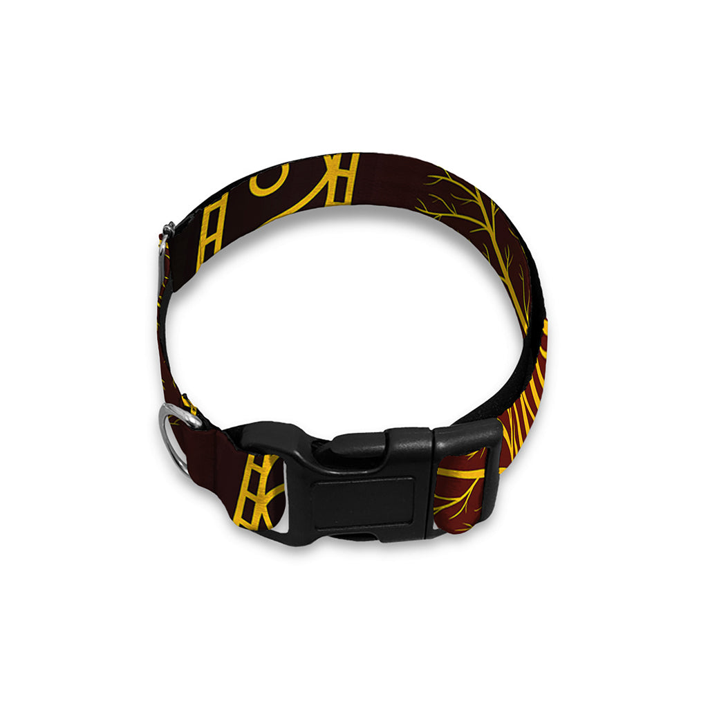 Druidic Yggdrasil Tree Print Dog Collar