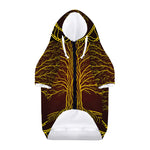 Druidic Yggdrasil Tree Print Dog Zip Up Hoodie