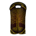 Druidic Yggdrasil Tree Print Double Neoprene Wine Tote