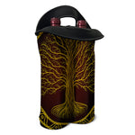 Druidic Yggdrasil Tree Print Double Neoprene Wine Tote
