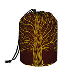 Druidic Yggdrasil Tree Print Drawstring Makeup Bag