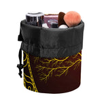 Druidic Yggdrasil Tree Print Drawstring Makeup Bag