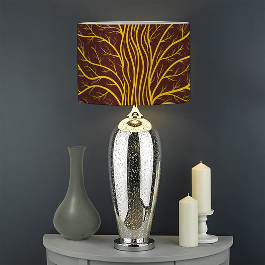 Druidic Yggdrasil Tree Print Drum Lamp Shade