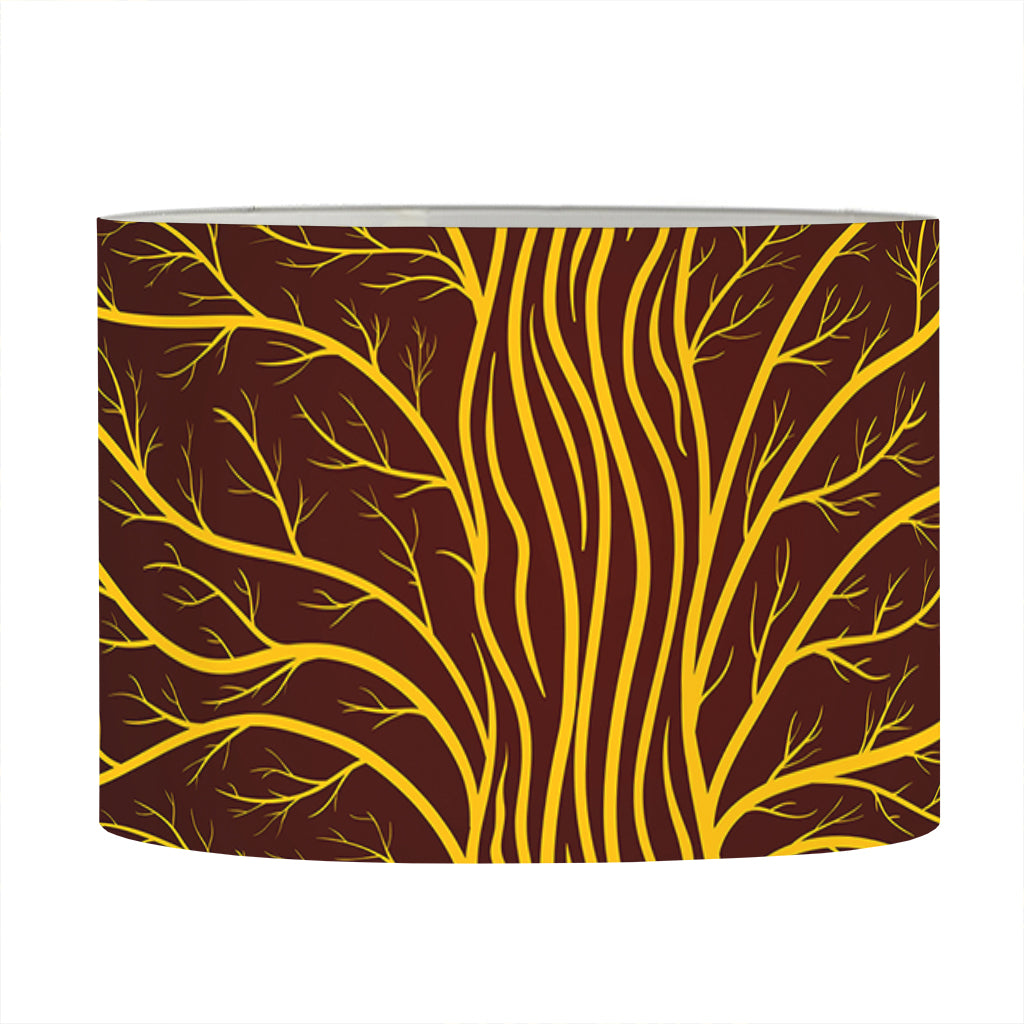 Druidic Yggdrasil Tree Print Drum Lamp Shade