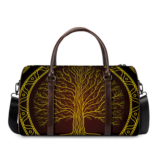 Druidic Yggdrasil Tree Print Duffle Bag