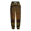 Druidic Yggdrasil Tree Print Fleece Lined Knit Pants