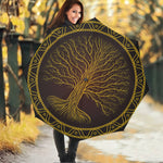 Druidic Yggdrasil Tree Print Foldable Umbrella