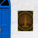 Druidic Yggdrasil Tree Print Garden Flag