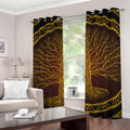 Druidic Yggdrasil Tree Print Grommet Curtains