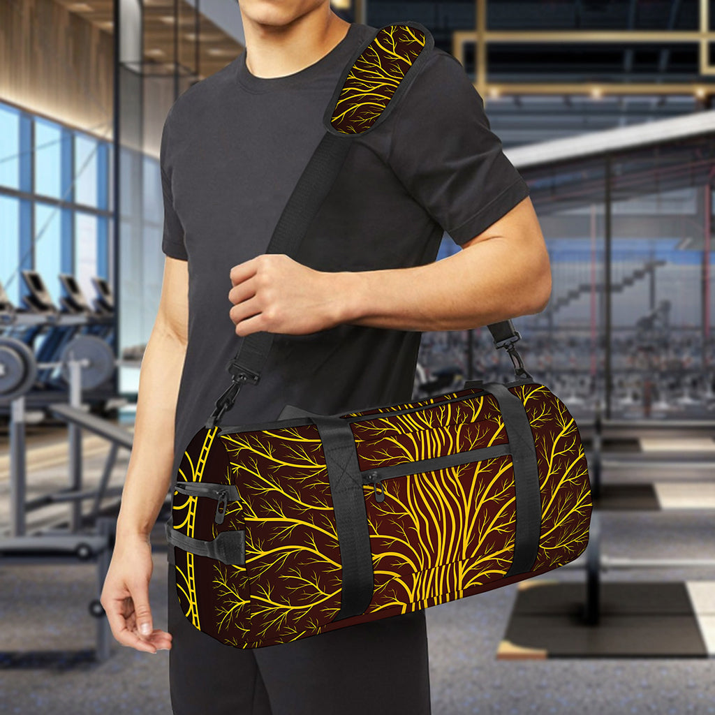 Druidic Yggdrasil Tree Print Gym Bag