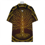 Druidic Yggdrasil Tree Print Hawaiian Shirt