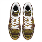 Druidic Yggdrasil Tree Print High Top Leather Sneakers