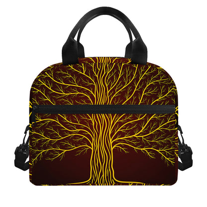 Druidic Yggdrasil Tree Print Insulated Lunch Bag
