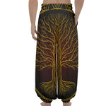 Druidic Yggdrasil Tree Print Lantern Pants