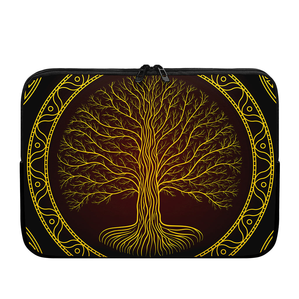 Druidic Yggdrasil Tree Print Laptop Sleeve