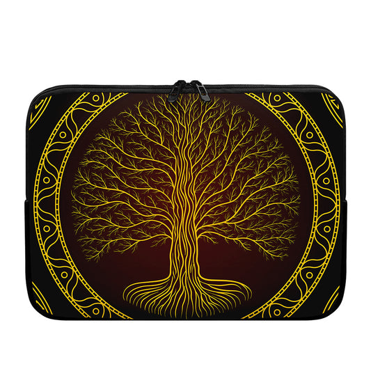 Druidic Yggdrasil Tree Print Laptop Sleeve