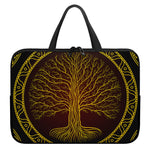 Druidic Yggdrasil Tree Print Laptop Sleeve With Handle