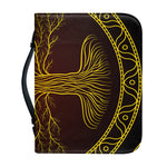 Druidic Yggdrasil Tree Print Leather Bible Cover