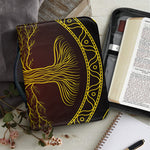Druidic Yggdrasil Tree Print Leather Bible Cover