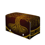 Druidic Yggdrasil Tree Print Leather Tissue Box Cover