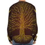 Druidic Yggdrasil Tree Print Long Sleeve Baseball Jersey
