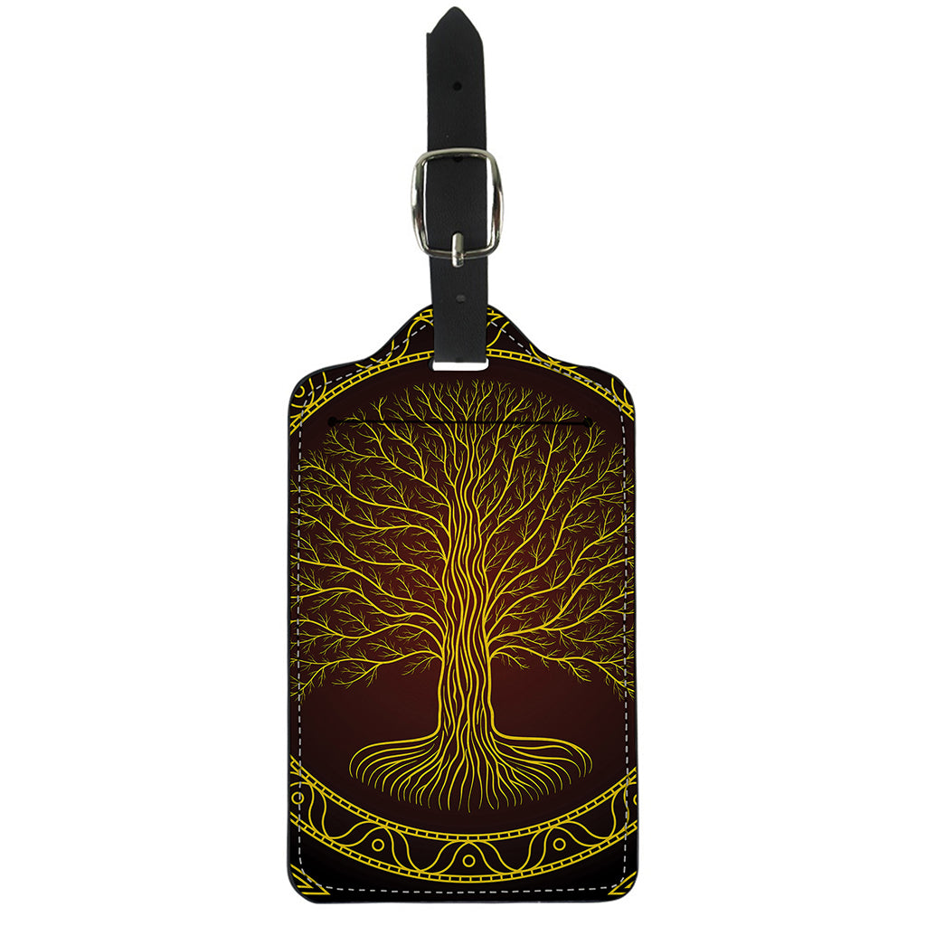 Druidic Yggdrasil Tree Print Luggage Tag