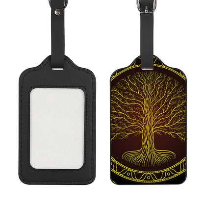 Druidic Yggdrasil Tree Print Luggage Tag
