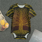 Druidic Yggdrasil Tree Print Men's Bodysuit