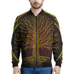 Druidic Yggdrasil Tree Print Men's Bomber Jacket