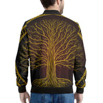 Druidic Yggdrasil Tree Print Men's Bomber Jacket