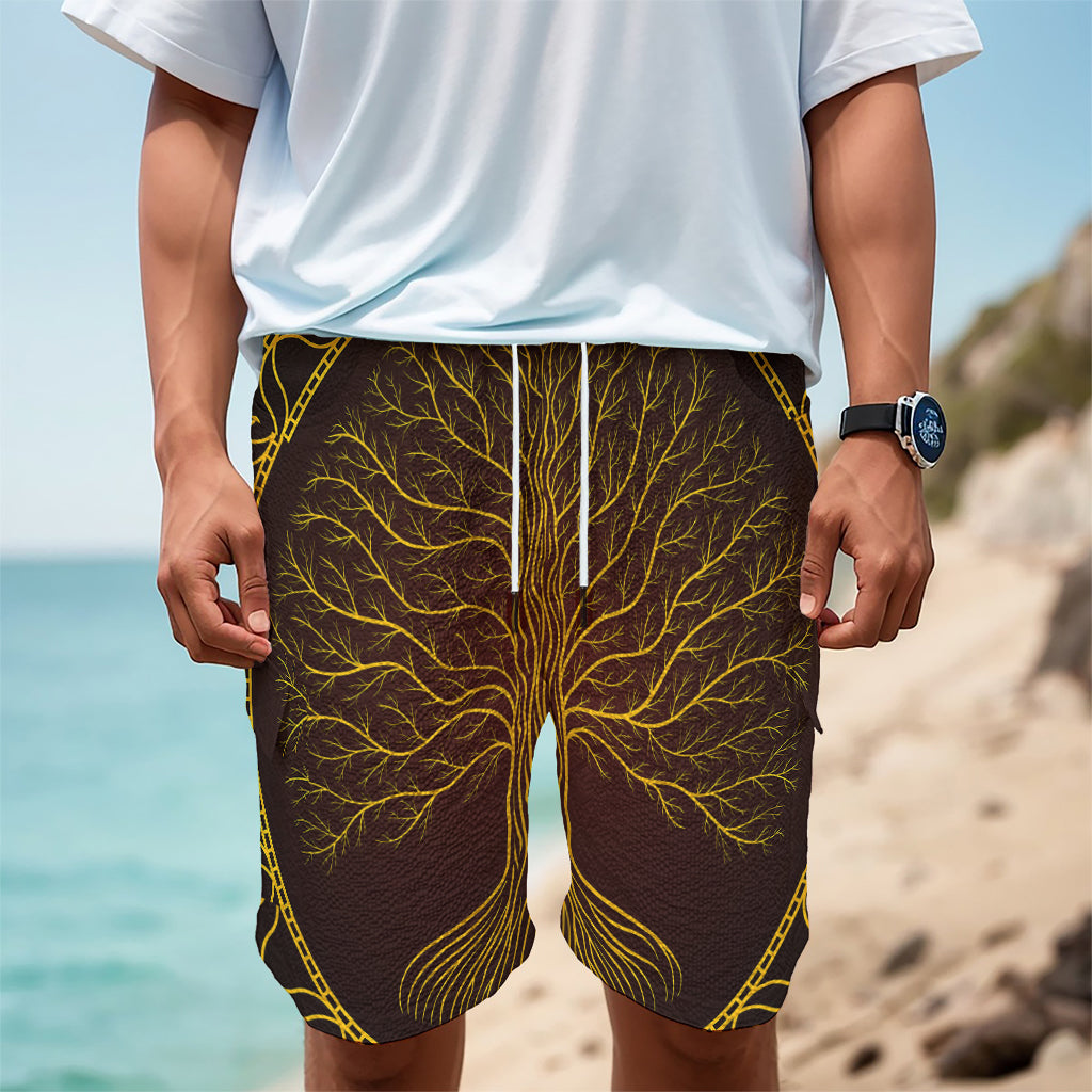 Druidic Yggdrasil Tree Print Men's Cargo Shorts