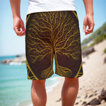 Druidic Yggdrasil Tree Print Men's Cargo Shorts