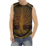 Druidic Yggdrasil Tree Print Men's Fitness Tank Top