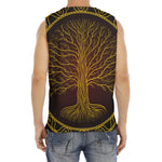 Druidic Yggdrasil Tree Print Men's Fitness Tank Top