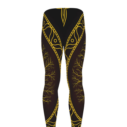 Druidic Yggdrasil Tree Print Men's leggings