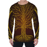Druidic Yggdrasil Tree Print Men's Long Sleeve T-Shirt