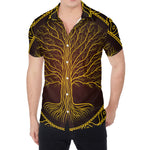 Druidic Yggdrasil Tree Print Men's Shirt