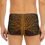 Druidic Yggdrasil Tree Print Men's Short Boxer Briefs