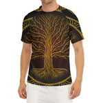 Druidic Yggdrasil Tree Print Men's Short Sleeve Rash Guard