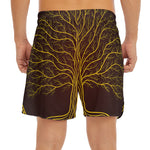 Druidic Yggdrasil Tree Print Men's Split Running Shorts