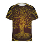 Druidic Yggdrasil Tree Print Men's Sports T-Shirt