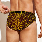 Druidic Yggdrasil Tree Print Men's Swim Briefs