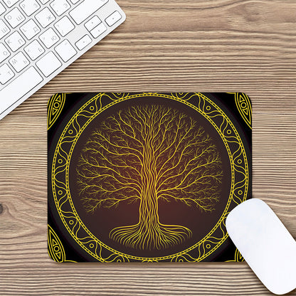 Druidic Yggdrasil Tree Print Mouse Pad